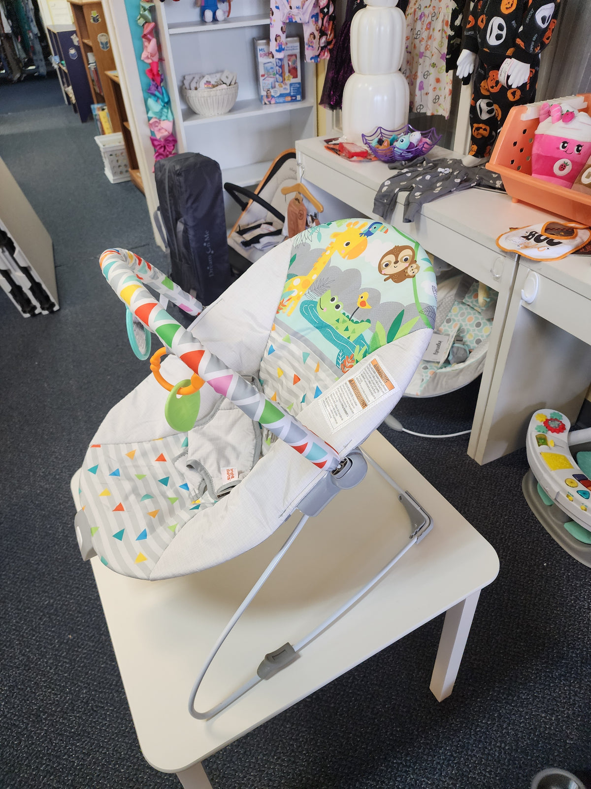 Bright Starts Safari Fun Vibrating Bouncer Toy Bar Harness - Image 4