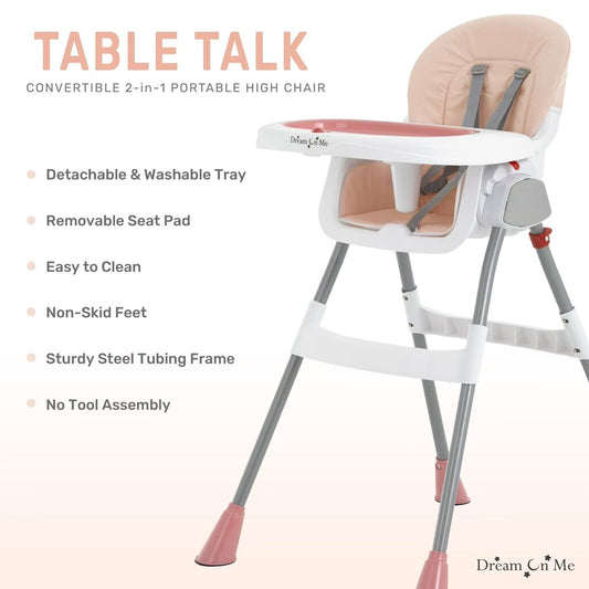 Portable 2-in-1 Table Talk Baby HIgh Chair