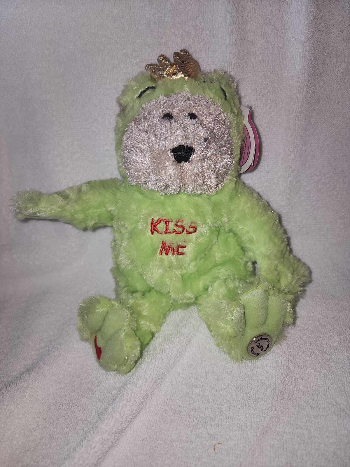 Starbucks Kiss Me 2004 Limited Edition Plush Bear Frog Costume - Image 1