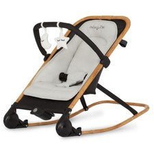 Dream On Me Rock with Me 2-in-1 Baby Rocker Seat Natural Wood Gray - Image 1