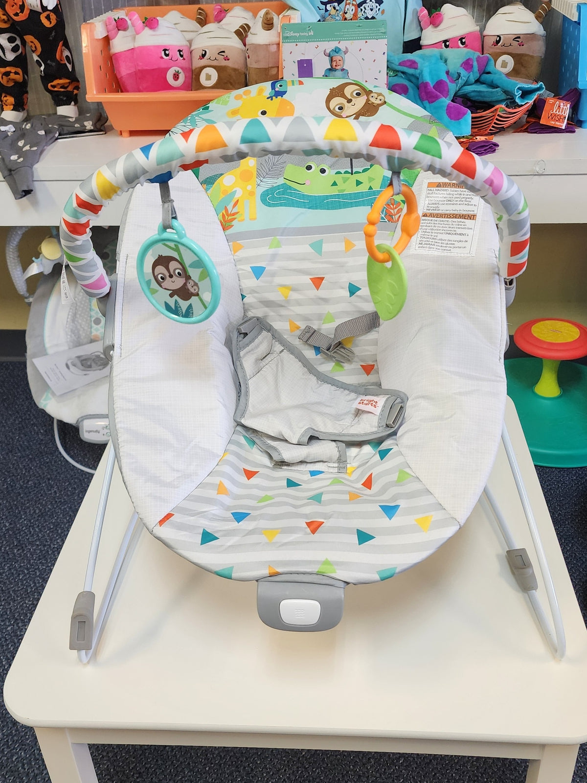 Bright Starts Safari Fun Vibrating Bouncer Toy Bar Harness - Image 2